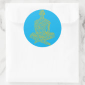 Ascetiek (baby met geel) ronde sticker (Tas)