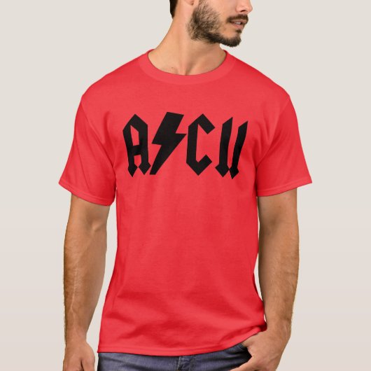 ASCII AC/DC-shirt T-shirt (Voorkant)