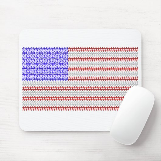 ASCII Amerikaanse vlag Muismat (Met muis)