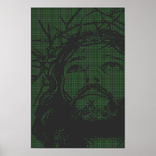 ASCII Art Jezus Doornenkroon Johannes 19:30 Poster