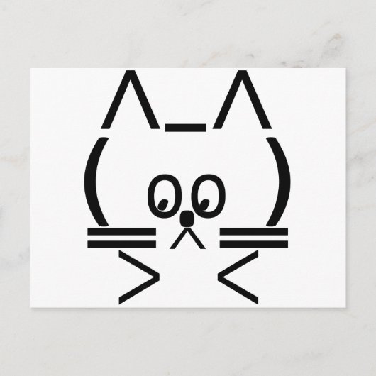 ASCII Cat Briefkaart (Voorkant)