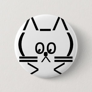 ASCII Cat Ronde Button 5,7 Cm