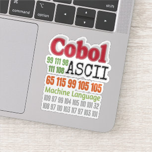 Ascii Cobol Programmeermachine taal Sticker