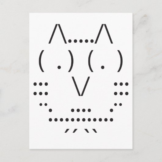 Ascii Owl Briefkaart (Voorkant)