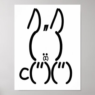 ASCII Rabbit Poster