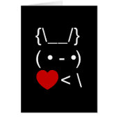 ASCII Text Art Bunny Rabbit Take Heart Back Kaart (Voorkant)