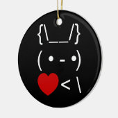 ASCII Text Art Bunny Rabbit Terug Keramisch Ornament (Links)