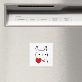 ASCII Text Art Bunny Rabbit Terug Magneet (Insitu (Vaatwasser))
