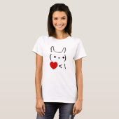 ASCII Text Art Bunny Rabbit Terug T-shirt (Voorkant volledig)