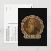 Asclepius Dieu de guérison Carte postale (Devant / Derrière)