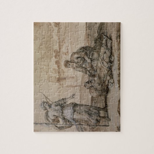 Asclepius Reviving Hippolytus (pen en inkt, was en Legpuzzel (Verticaal)