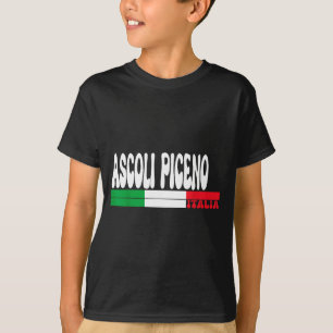 Ascoli Piceno Stad Italia Vintage Italië Vlag Trav T-shirt