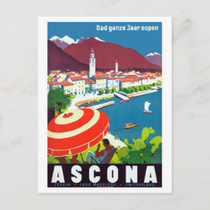  Ascona Zwitserland Reisposter Briefkaart