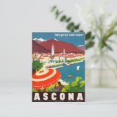 Ascona Zwitserland - Zwitsers reisposter Briefkaart (Staand voorkant)