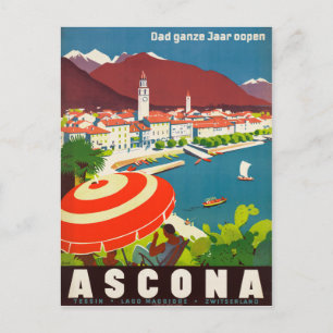 Ascona Zwitserland -  Zwitsers reisposter Briefkaart