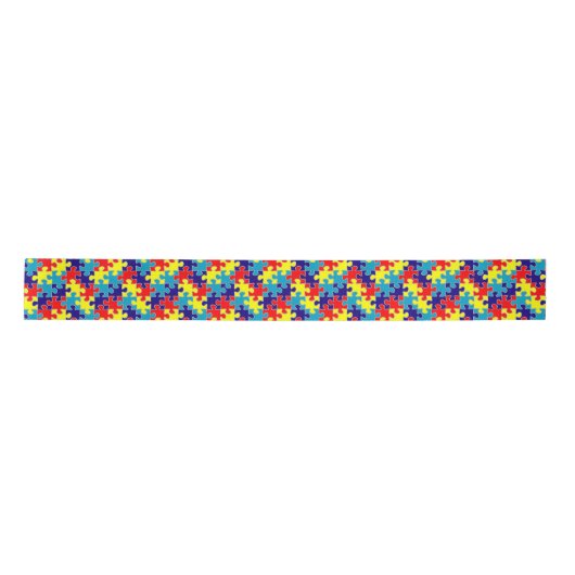 ASD Aspergers Autisme Awareness Puzzle Pattern Lint (Voorkant)