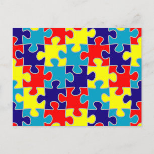 ASD Autisme Asperger Puzzelpatroon Briefkaart