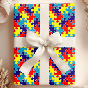 ASD Autisme Asperger Puzzelpatroon Cadeaupapier