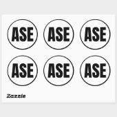 ASE - Sticker rond classique Aspen (Feuille)