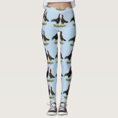 Aseel Black Red Kickens Leggings (Voorkant)