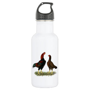 Aseel Black Red Kippen Waterfles