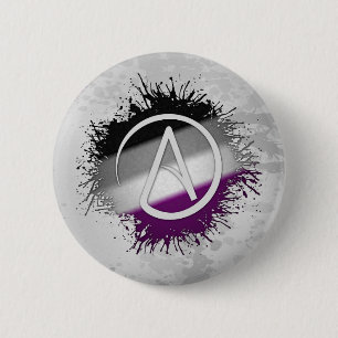 Aseksueel athetisch symbool ronde button 5,7 cm