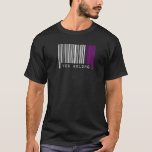 aseksuele barcode trots je behoort bondgenoot scha t-shirt