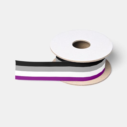Aseksuele gekleurde vlag met gekleurde achtergrond lint (Spoel)