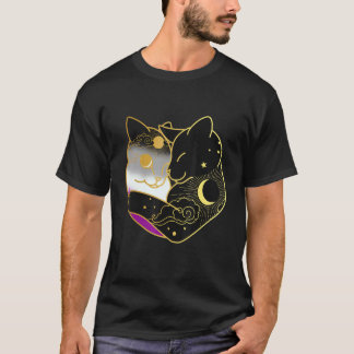 Aseksuele Kat Hart Ace Pride Vlag Lgbt Demiseksuee T-shirt