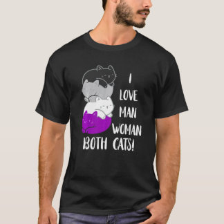 Aseksuele Katten Ik Hou Van Man Vrouw Ace Kitty As T-shirt