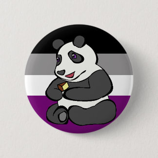 Aseksuele panda-eetlust ronde button 5,7 cm