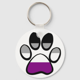 Aseksuele Pawprint Sleutelhanger