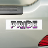 Aseksuele Pride Bumpersticker (Op auto)