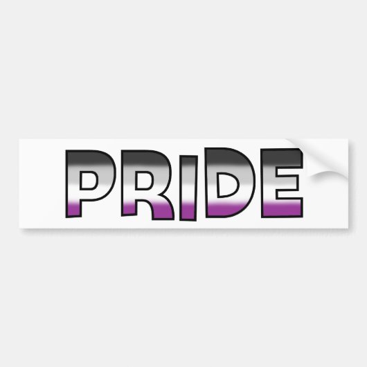 Aseksuele Pride Bumpersticker (Voorkant)