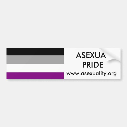 Aseksuele Pride Bumpersticker 2 (Voorkant)