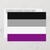 Aseksuele Pride Flag Briefkaart (Voorkant / Achterkant)
