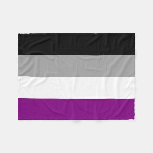 Aseksuele Pride Flag Fleece Deken (Voorkant (Horizontaal))