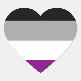 Aseksuele Pride Flag Hart Sticker