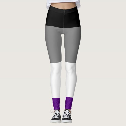Aseksuele Pride Flag Leggings (Voorkant)