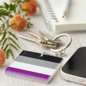 Aseksuele pride Flag LGBTQ Sleutelhanger (Voorkant Rechts)