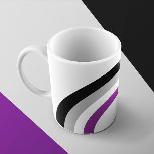 Aseksuele pride Flag Rainbow Monogram Coffee Mok