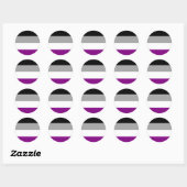 Aseksuele Pride Flag Ronde Sticker (Vel)