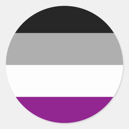Aseksuele Pride Flag Ronde Sticker (Voorkant)