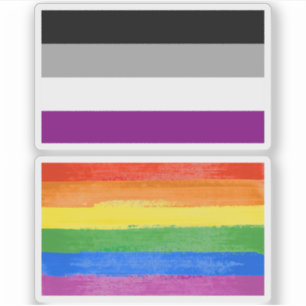 Aseksuele Pride Flag Sticker