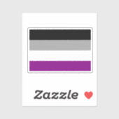 Aseksuele Pride Flag Sticker (Vel)