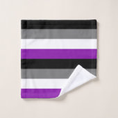 Aseksuele Pride, LGBTQ Pride, Striped Print Bad Handdoek (Wasdoekje)