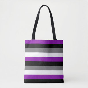 Aseksuele Pride, LGBTQ Pride, Striped Print Draagtas