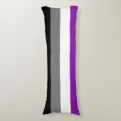 Aseksuele Pride, LGBTQ Pride, Striped Print Lichaamskussen (Voorkant Verticaal)