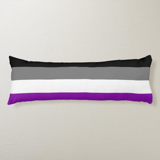 Aseksuele Pride, LGBTQ Pride, Striped Print Lichaamskussen (Voorkant)