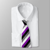 Aseksuele Pride, LGBTQ Pride, Striped Print Stropdas (Gebonden)